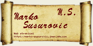 Marko Susurović vizit kartica